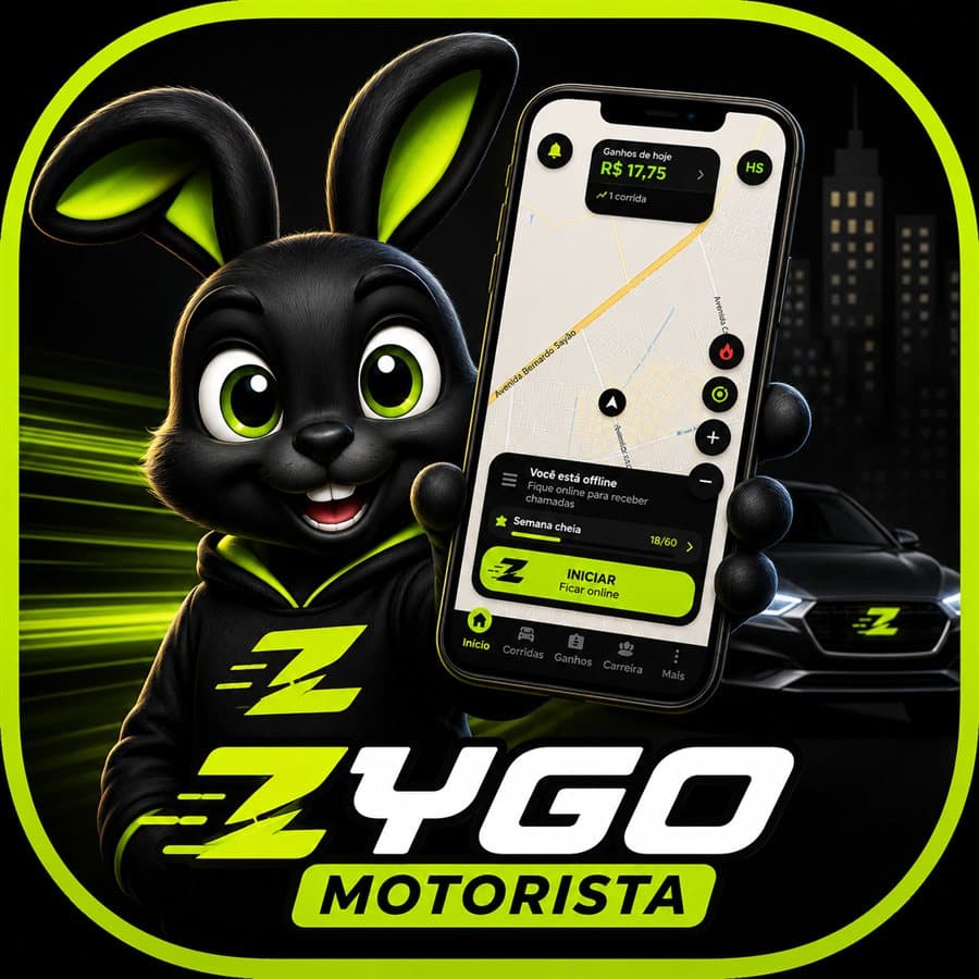 Capa do app ZyGo Motorista